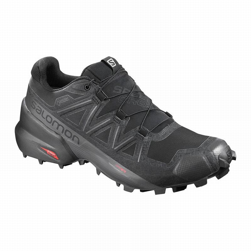 Chaussures De Trail Running Salomon Homme Noir - Salomon SPEEDCROSS 5 GORE-TEX - France (4307-PMBEC)